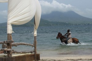 A view from the beach outside Spice Mill, St. Kitts.