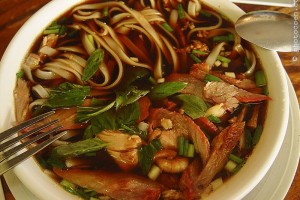 Vietnamese noodle soup French Guiana market food