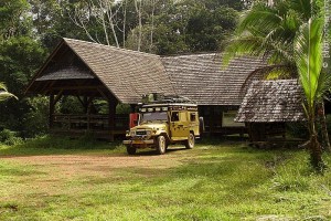 Carbet at the walking trail of St. Elie in Sinnemary Camping out, French Guiana
