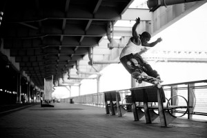 backside 180 nosegrind - manhattan, new york - 2008. Photo By: {link url="http://www.kickstarter.com/projects/allenying/43-magazine?ref=recently_launched"}stevie williams{/link}