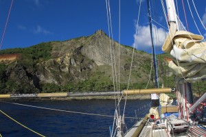 Arriving at Bounty Bay on Pitcairn Island