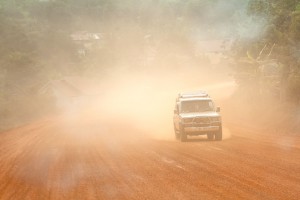 On days like this you had better pray you have air conditioning- any little gap in the window will leave you covered with a fine layer of Ugandan soil. All photos by {link url="http://www.willboase.com"}Will Boase{/link}.