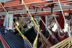 Hammocks Amazon boat