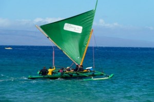 Canoe on the water. Photo by: Abbie Mood
