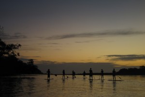 Nosara, Costa Rica. The silhouette shot at the Boca (no green bikini). All photos: Author