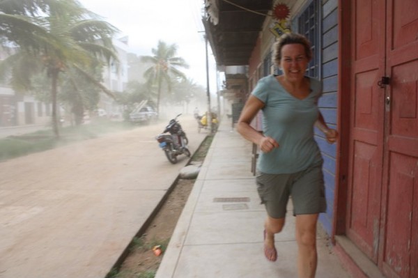 Running from the storm