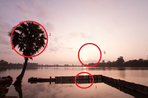 Cambodian sunrise, overexposed