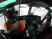 Our pilot, Rocky Cooper, and Icelandic guide Fridjon "Freon" Thorleifsson scope out the next run from the air. Rocky has been safely flying guests out of the Gothics lodge for over 17 years. It snowed the entire time we were there, and even with minimal visibility we flew and skied everyday.