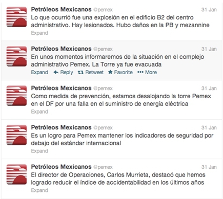 Pemex tweets