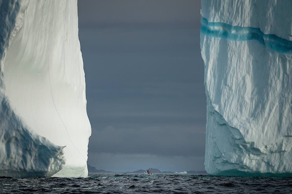 Towers of ice off the coast of East Greenland