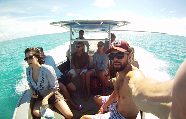 on a boat
