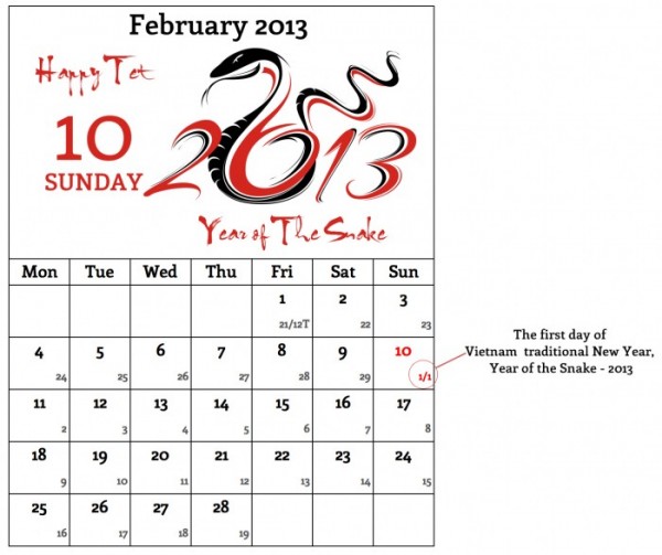 Vietnamese Calendar