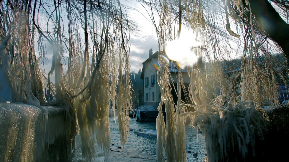 Icy Lace Curtains