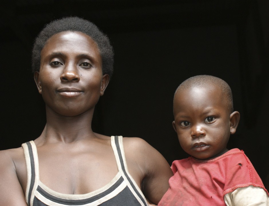 Mother and Child at savings co-op