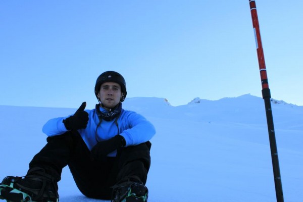 Catching my breath, halfway up