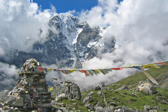 Prayer Flags, Ama Dablam, Nepal