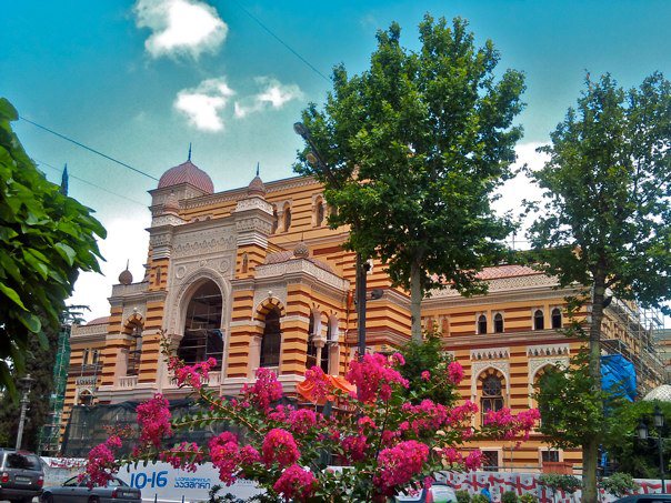 Tbilisi Opera House, located on Rustaveli Avenue.
