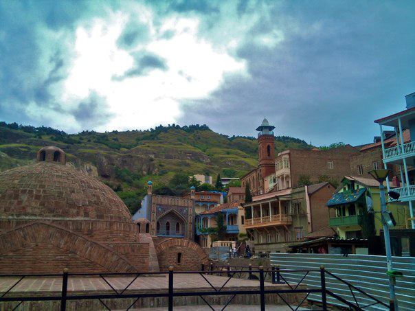 The Abanotubani District. The scent of Sulphur dominates the air from the hot thermal baths.