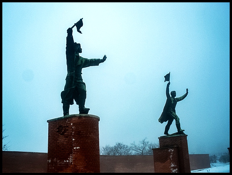 Dancing in the gloom.