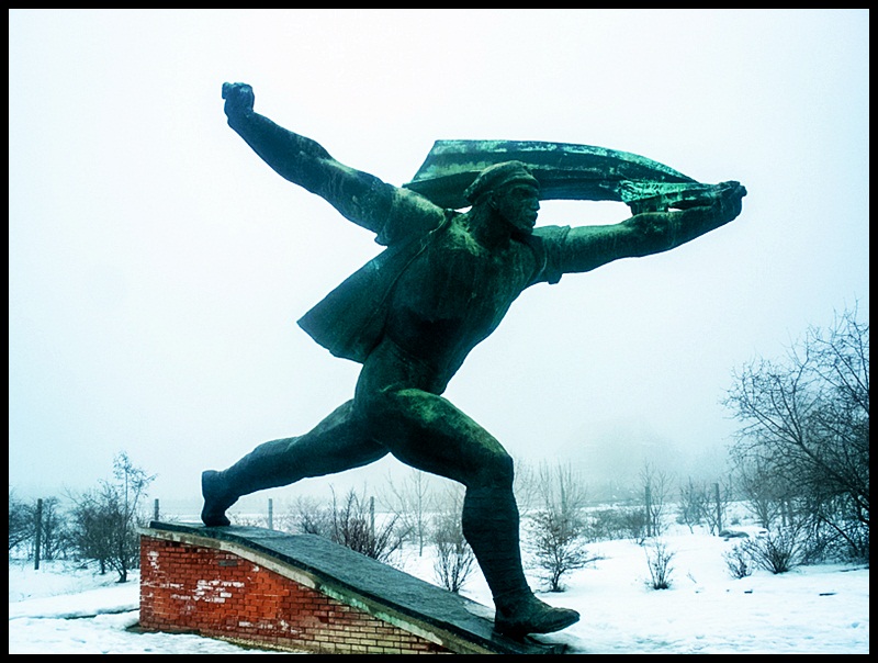 Based on a 1919 revolutionary poster, this mammoth figure is one of the highlights at Memento Park. These giant symbolic statues were to remind people of how powerful Socialism was.