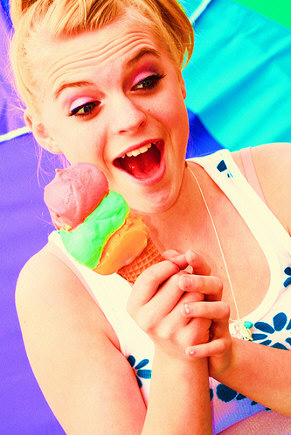 Free Fun Smiling Girl With Sherbet Ice Cream Creative Commons