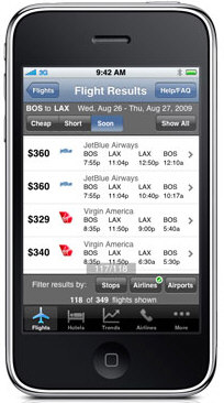 Kayak iPhone App