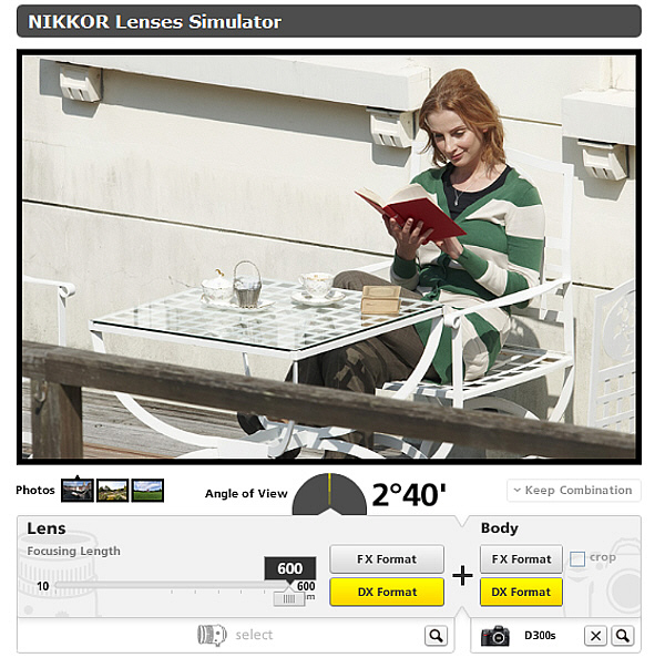 Nikkor Lenses Simulator