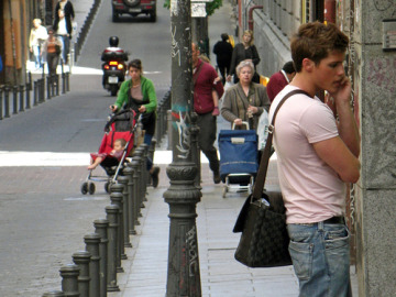 Boy on phone