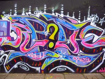Graffiti with question mark
