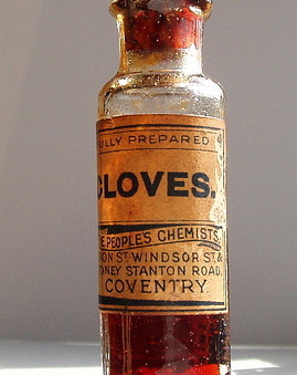 old fashioned bottle of clove oil