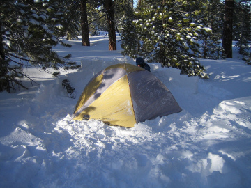 winter camping photo