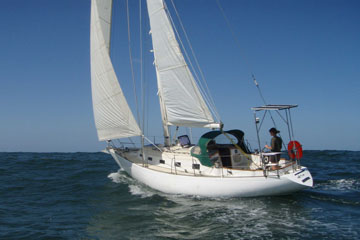 Jessica and her yacht