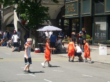 kids playing basketball photo