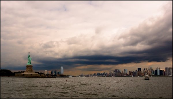 Statue and New York Harbor