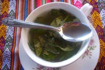 Coca tea mug in Cuzco