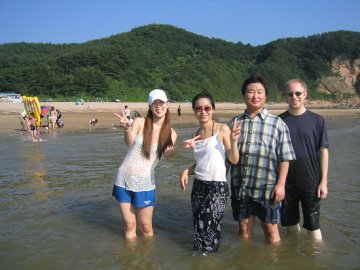 On the beach on a Korean island