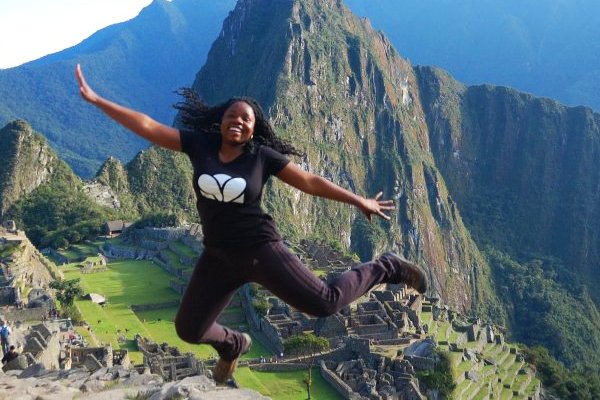 Matador jumps on Machu Picchu