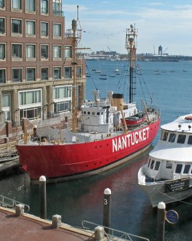 Nantucket Lightship at Rowes Wharf, Boston Harbor