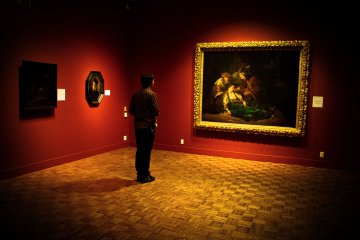 Visitor to the Detroit Institute of Art