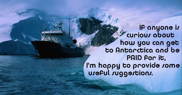Ship in Antarctic waters