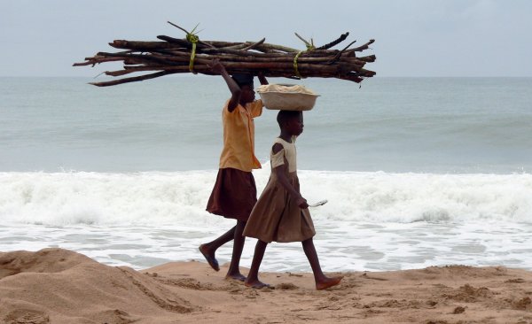 Beach at the Green Turtle Lodge, Ghana
