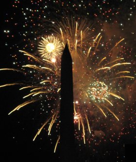 Fireworks over the Washington Monument