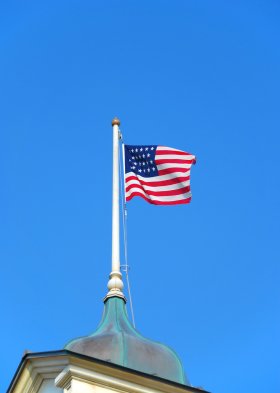 American flag at Tokyo Disneyland