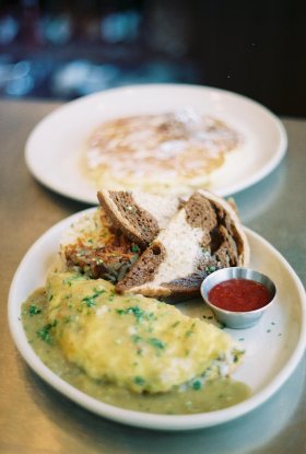 Typical breakfast at Snooze in Denver