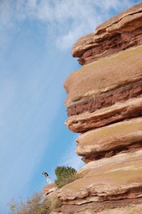 Hiker at Red Rocks Park, Colorado
