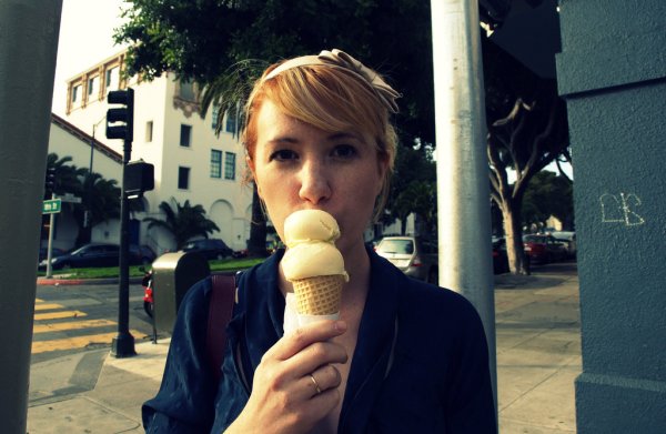 Friday at the park with ice cream