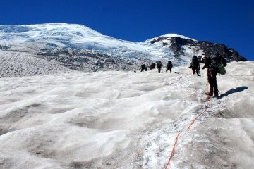 climbing mount rainier photo
