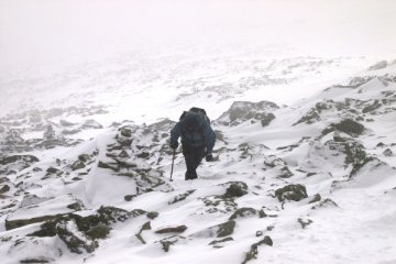 climbing mount washington in winter photo