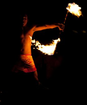 Fire show at the luau
