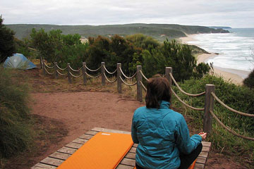 Yoga at Johanna Beach
